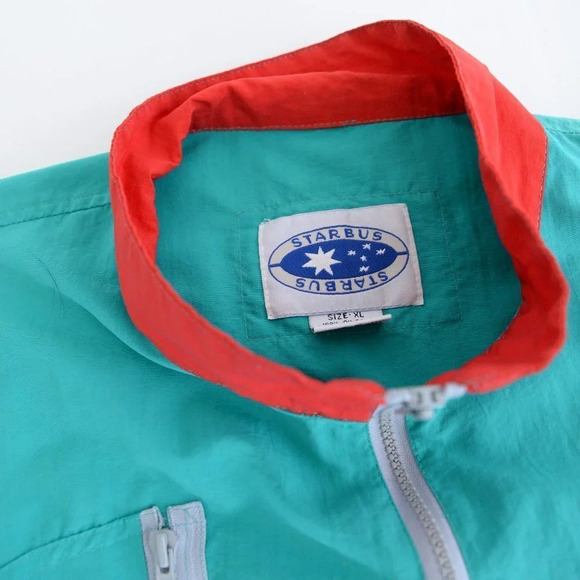 Vintage Starbust Disney Caribbean Beach Resort Primary Colours Windbreaker XL - Picture 14 of 14